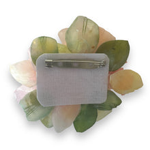 Handmade Brooch Boutonniere Unique Fish Scales Tri-Sided Blush Pink Rose