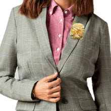 Handmade Brooch Boutonniere Unique Fish Scales Tri-Sided Yellow Rose