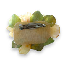 Handmade Brooch Boutonniere Unique Fish Scales Tri-Sided Yellow Rose