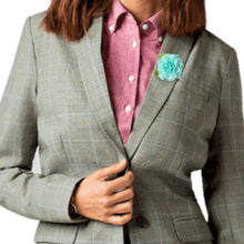 Handmade Brooch Boutonniere Unique Fish Scales Baby Blue Rose