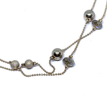 Layered Necklace with Glitter Beaded Ball Accents & Faceted Stones – Mardi Gras Partywear Jewelry