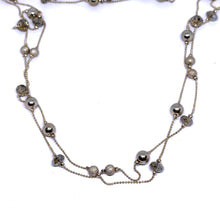 Layered Necklace with Glitter Beaded Ball Accents & Faceted Stones – Mardi Gras Partywear Jewelry