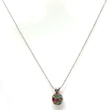 Colorful Rhinestone Ball Pendant Beaded Chain Necklace – Vibrant Sparkle Fashion Accessory
