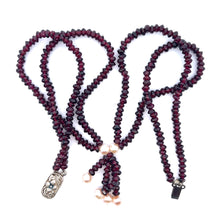 Natural Garnet Tyre with Pearl Gemstone Handmade Necklace