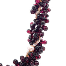 Natural Garnet Drop with Pearl June Gemstone Necklace
