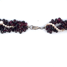 Natural Garnet Drop with Pearl June Gemstone Necklace