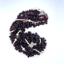 Natural Garnet Drop with Pearl June Gemstone Necklace