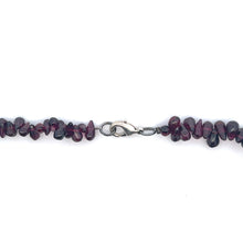 Natural Garnet Drop & Pearl Rice Birthstone Necklace Jewelry