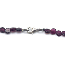 Natural Garnet Button & Pearl Plain Gemstone Necklace