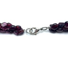 Natural Garnet Mani & Mixed Pearl Twisted Gemstone Necklace