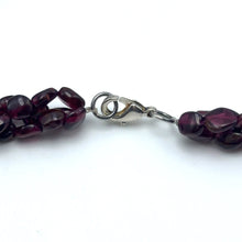 Natural Garnet Mani & Pearl Twisted Gemstone Necklace
