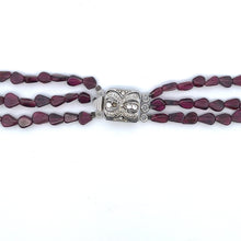 Natural Garnet Pear with Pearl Round Rice Gemstone Necklace