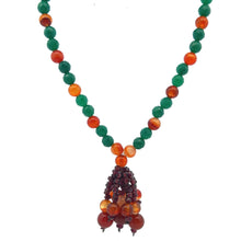 Natural Agate Carnelian Garnet Gemstone Necklace Jewelry