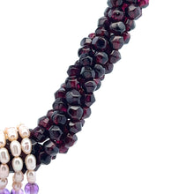Natural Garnet Pearl Amethyst Birthstone Handmade Necklace