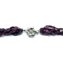 Natural Garnet Mani & Pearl Rice Twisted Gemstone Necklace