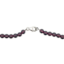 Natural Garnet Plain Ball 5mm Gemstone Necklace Jewelry