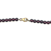 Natural Garnet Plain 5mm Ball Gemstone Necklace Jewelry