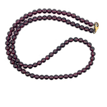 Natural Garnet Plain 5mm Ball Gemstone Necklace Jewelry