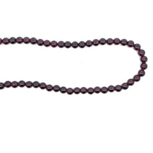Natural Garnet Plain 5mm Ball Gemstone Necklace Jewelry