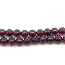Natural Garnet Plain 5mm Ball Gemstone Necklace Jewelry