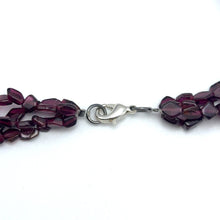 Natural Garnet & Plain Pearl Twisted Fancy Gemstone Necklace