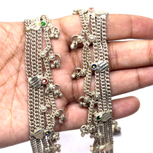 Multi Layered Traditional German Silver Payal Set with Heart Motifs & Anklet Pair