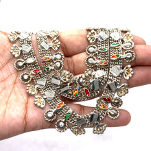 Elegant German Silver Anklet Pair with Bohemian Style Traditional Motifs and Charms