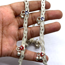 Stylish Twisted Style with Charms German Silver Anklet Pair Jewelry