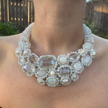 Handmade Boho Choker Pearls & Clear Gemstone 20