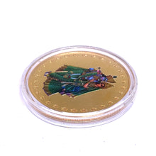 Radha Krishna 24K Gold Plated Swiss Coin – Sacred Symbol of Love, Devotion & Divine Blessings