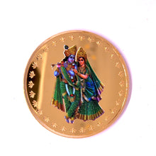 Radha Krishna 24K Gold Plated Swiss Coin – Sacred Symbol of Love, Devotion & Divine Blessings