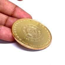Shri Yantra 24K Gold Plated Swiss Coin – Powerful Vastu Talisman for Wealth, Energy & Protection