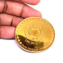 Lord Ganesha 24K Gold Plated God Coin Auspicious Swiss Made Talisman for Prosperity, Wisdom & Protection