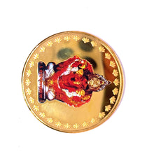 Lord Ganesha 24K Gold Plated God Coin Auspicious Swiss Made Talisman for Prosperity, Wisdom & Protection