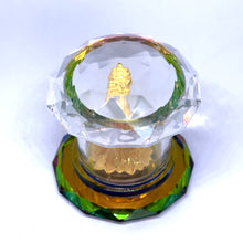 Gold Surface 24K Lord Ganesha Idol in Prism Crystal Mushroom Temple – Vastu-Positive Home Temple Showpiece for Protection, Blessings & Prosperity