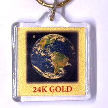 Mother Earth 24K Gold Foil Laser Engraved Keychain Nature’s Healing & Balance Keyring Gift