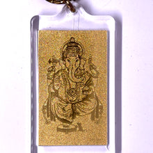 Ganesh Premium Gold Keychain Laser Engraved in 24K Gold Foil Devotional Charm