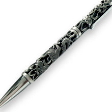 Luxury Black Handcrafted Writing Pen With Dragon Embossed Carving