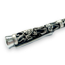 Luxury Black Handcrafted Writing Pen With Dragon Embossed Carving