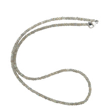 Natural Labradorite Rondelle Facet Cut Beads Gemstone Necklace