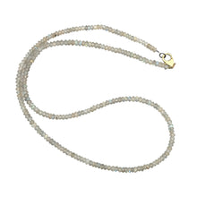 Natural Labradorite Rondelle Facet Bead Gemstone Necklace Jewelry