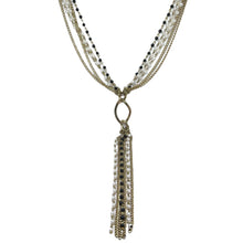 Lariat Station Necklace with Simulated Pearl and Chain Detailing – Elegant Drop Necklace for Evening Outfits