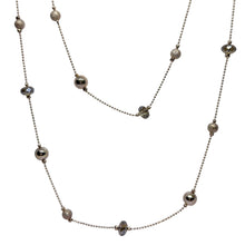 Layered Necklace with Glitter Beaded Ball Accents & Faceted Stones – Mardi Gras Partywear Jewelry