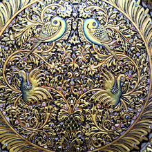 24K Gold Handcrafted Unique Marble Peacock 12