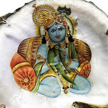 Marble 24K Gold Decoupaged Krishna Handpainted Shell