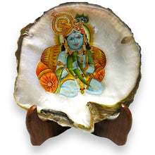 Marble 24K Gold Decoupaged Krishna Handpainted Shell