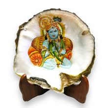Marble 24K Gold Decoupaged Krishna Handpainted Shell