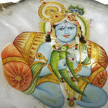 Marble 24K Gold Decoupaged Krishna Handpainted Shell