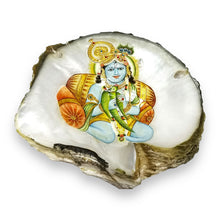 Marble 24K Gold Decoupaged Krishna Handpainted Shell