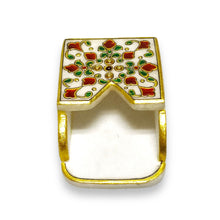 Marble 24K Gold Handcrafted Meenakari Pen Holder
